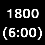 What is 1800 (18:00) Military Time? (6:00 PM Standard Time)